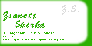 zsanett spirka business card